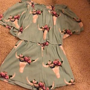 Off the shoulder romper